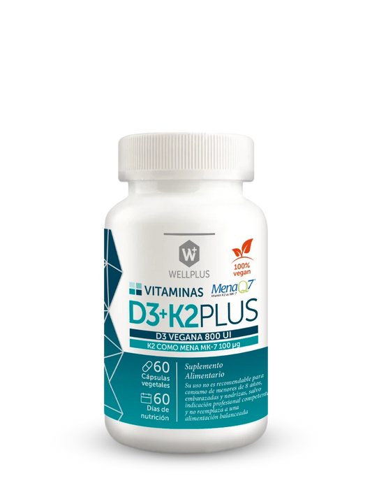 Vitamina D3+K2 Plus 60 cápsulas