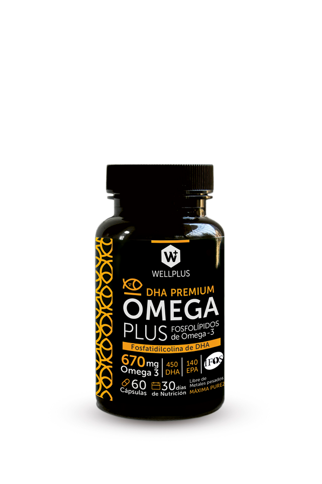 Omega Plus 670mg (Fosfolípidos de omega 3) 60 cápsulas